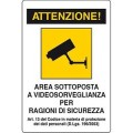 CARTELLO AREA VIDEOSORVEGLIATA PVC