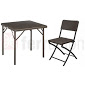  TAVOLO HAPPY HOUR MARRONE PIEGH.86x86x74H