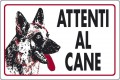  CARTELLO ATTENTI AL CANE PVC 30x20 SF ROSSO