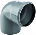 CURVA SCARICO 11cm WAVIN 87.5° M/F PLASTICA GRIGIA