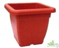 VASO QUADRO ICS LAURUS 30X28 PLASTICA TERRACOTTA