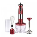 Grimi MX67 500W Kit 3in1 Mixer ad Immersione Sbattitore e Tiratutto - Rosso