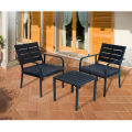 TORMALINA SET PATIO 2 SEDIE C/CUSCINI+TAVOLINO IN ACCIAIO