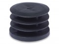  PUNTALI ALETTATI 14mm TONDI NERI  BL 10 pz