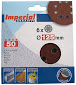  DISCHI ABRASIVI VELCRATI E FORATI 125mm  6Pz  IMPERIAL