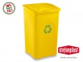  Pattumiera 50L GIALLO con Coperchio per Raccolta Differenziata 